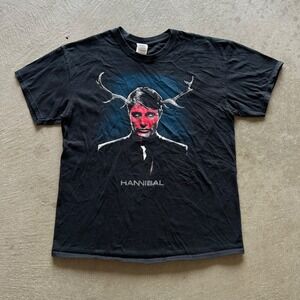 Vintage Hannibal Shirt Size Large Black 2014 Horror TV Promo Thriller